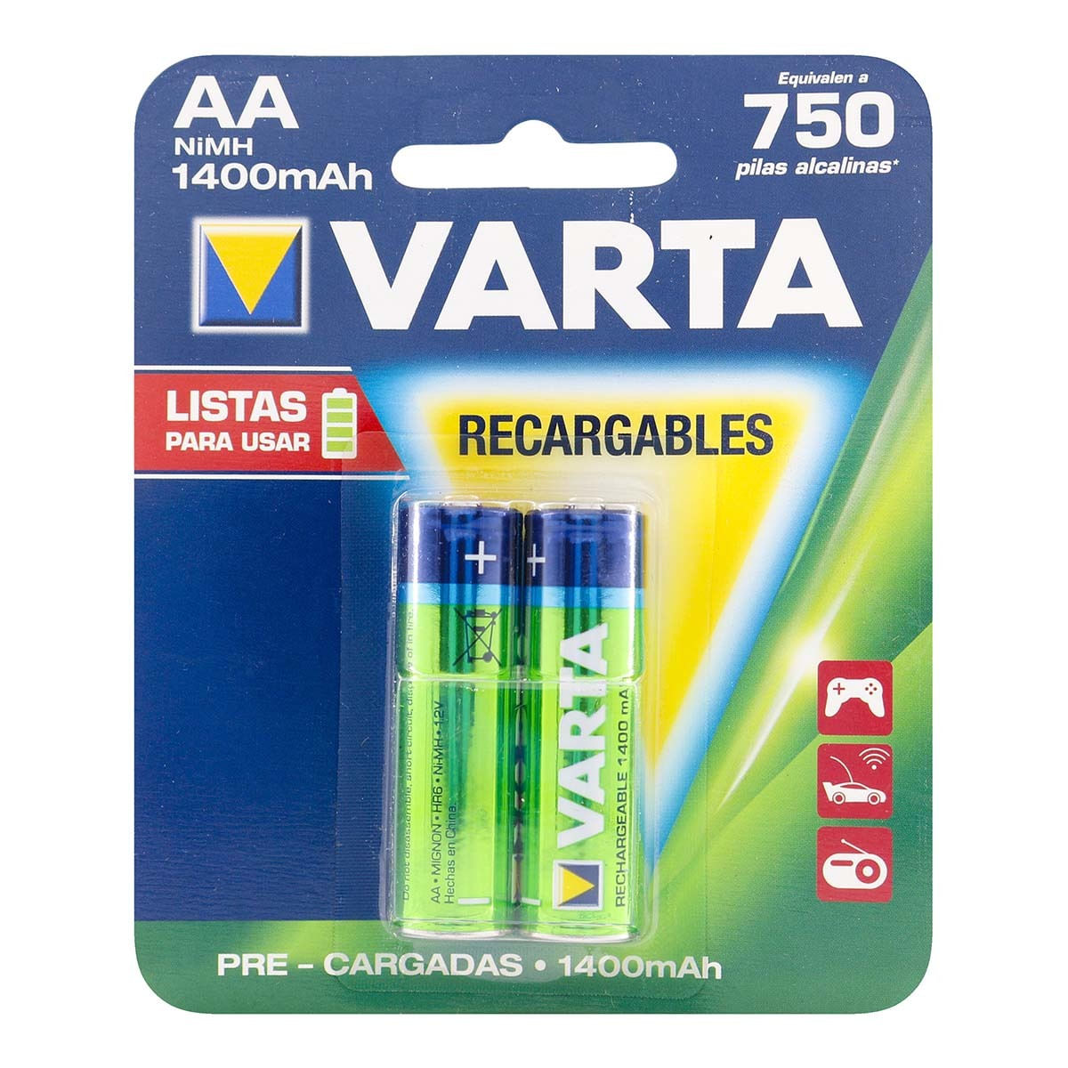 Pila Varta Recargable Aa Blister X 1 Par.