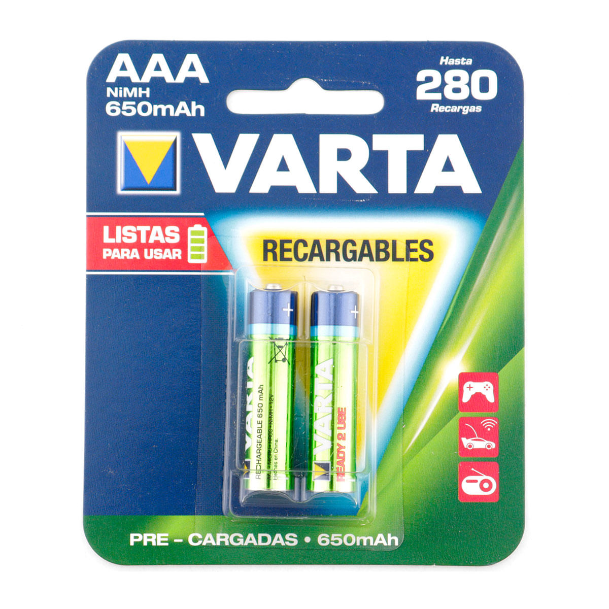 Pila Varta Recargable Aaa Blister X 1 Par.