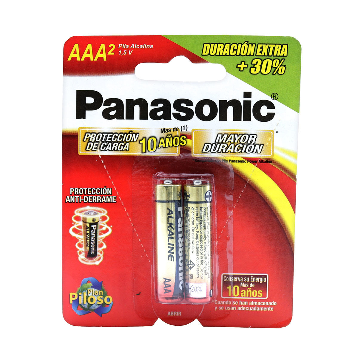 Pila Panasonic Alcalina AAA Blister x 1 Par.