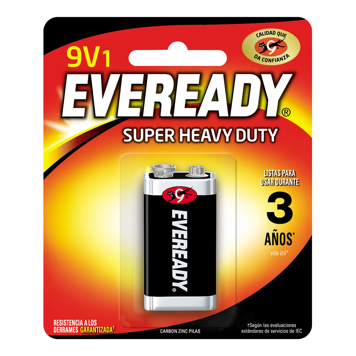 Pila Eveready Cuadrada Blister x 1 Ud.