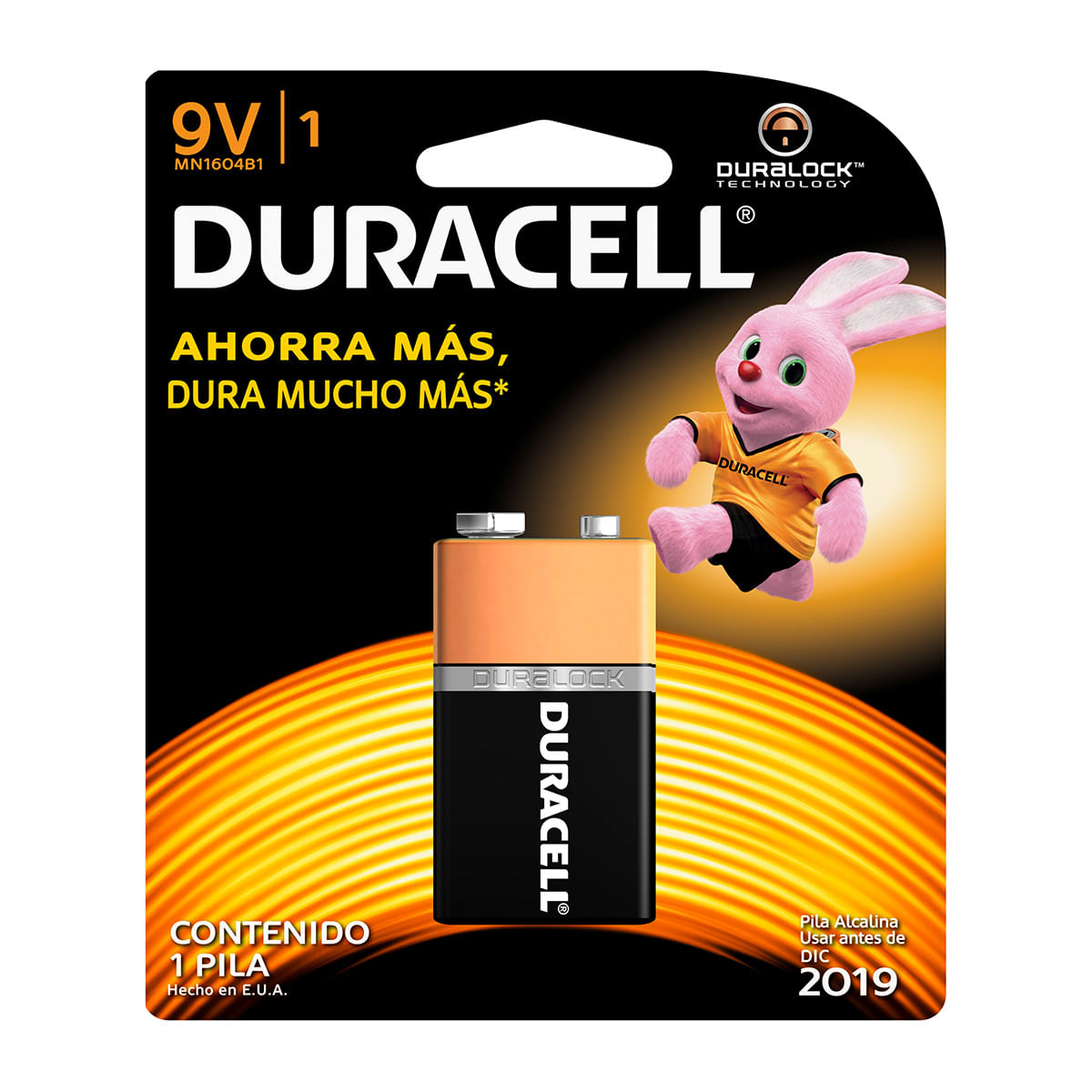 Pila Duracell Cuadrada 9V Blister x 1 Ud.