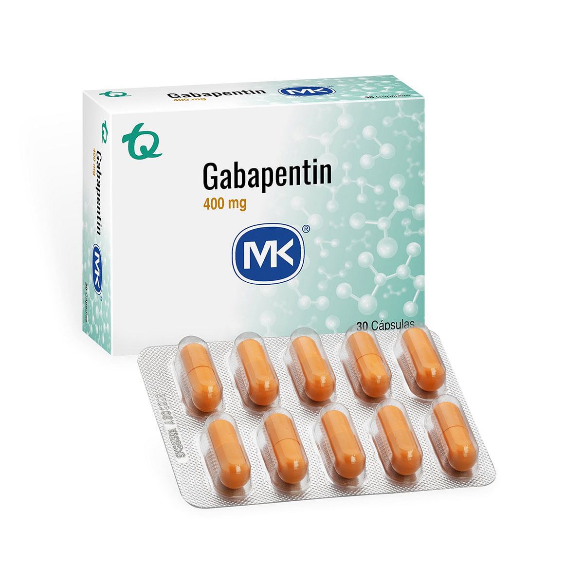 Gabapentin 400 Mg Mk Caja X 30 Cápsulas.
