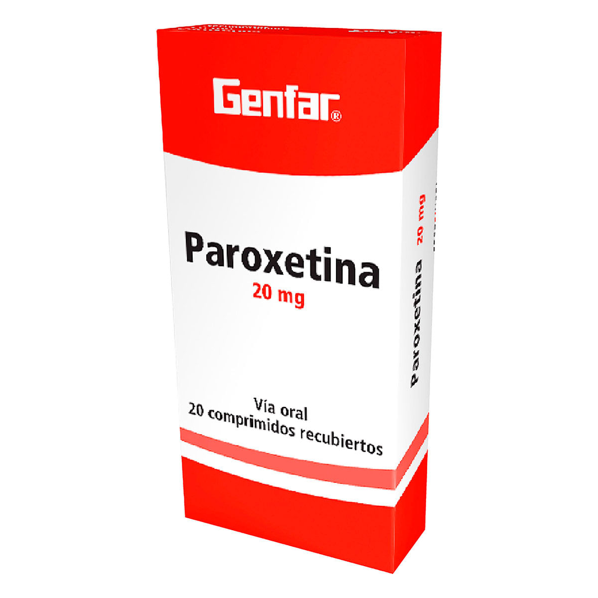 Paroxetina 20 Mg Genfar Caja X 20 Comprimidos Recubiertos.