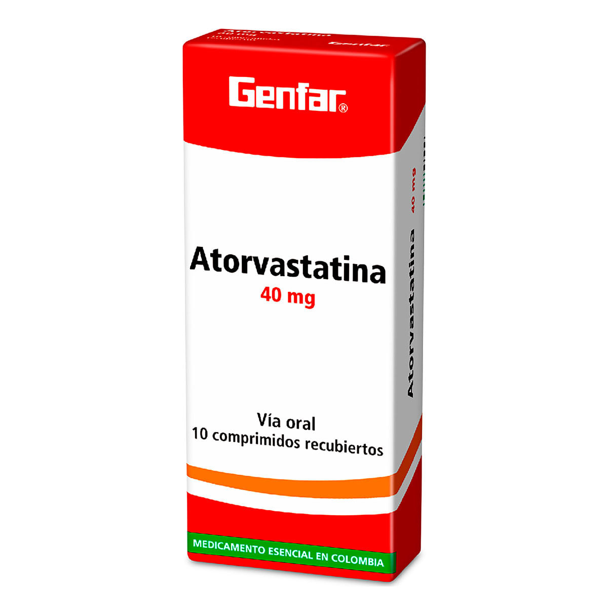 Atorvastatina 40 Mg Genfar Caja X 10 Comprimidos Recubiertos.