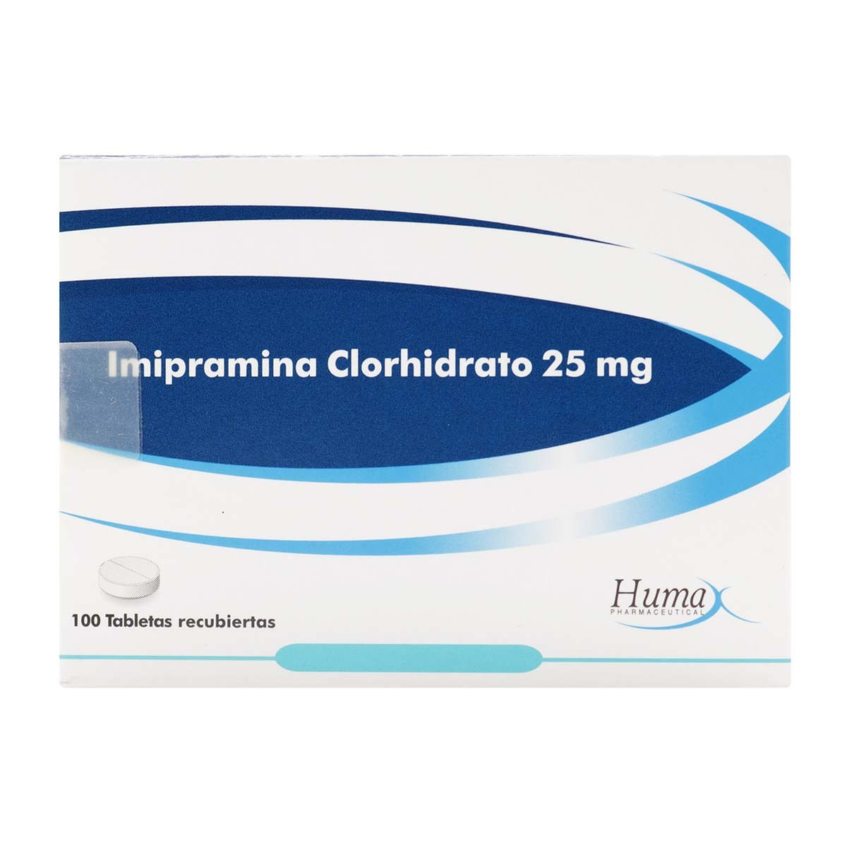 Imipramina Clorhidrato 25 Mg Humax Caja X 100 Tabletas Recubiertas.