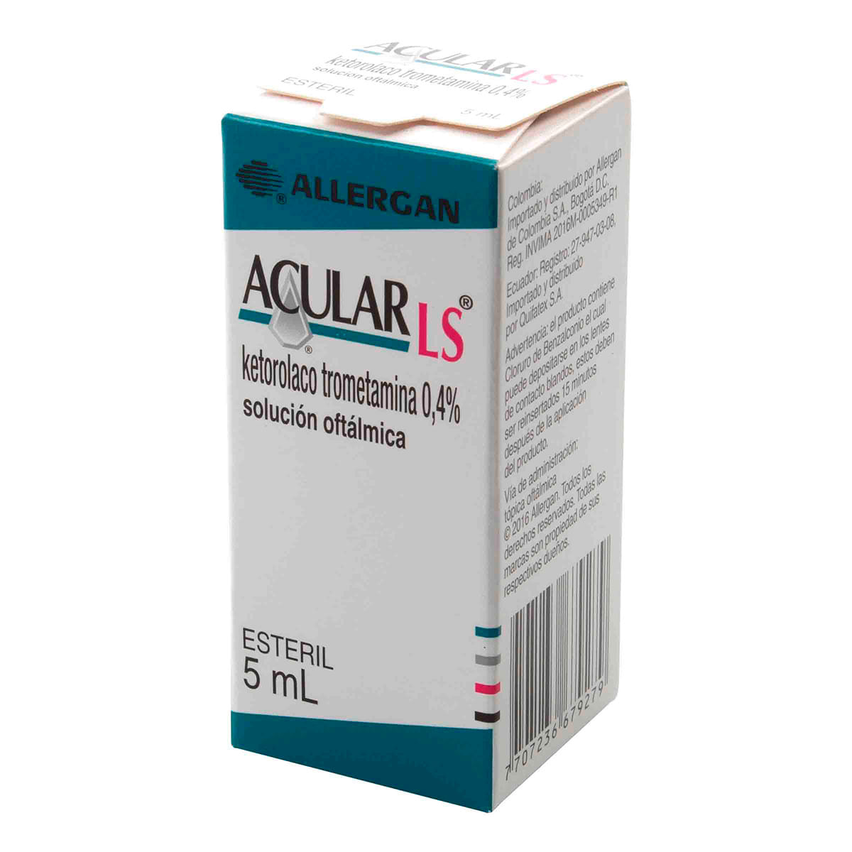 Solución Oftálmica Allergan Acular Ls 0.4% Frasco X 5 Ml.
