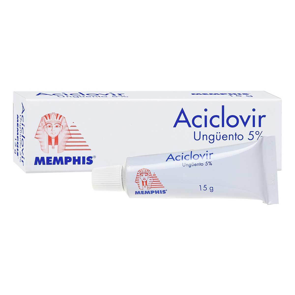 Ungüento Tópico Aciclovir 5% Memphis Tubo X 15 G.