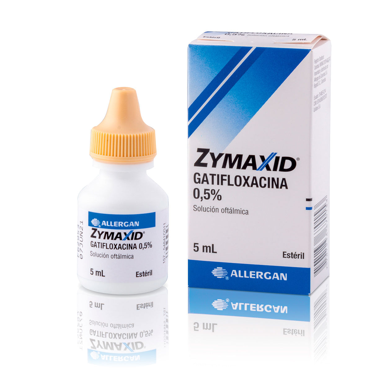 Solución Oftálmica Gatifloxacina 0.5 % Zymaxid Caja X 5 Ml.