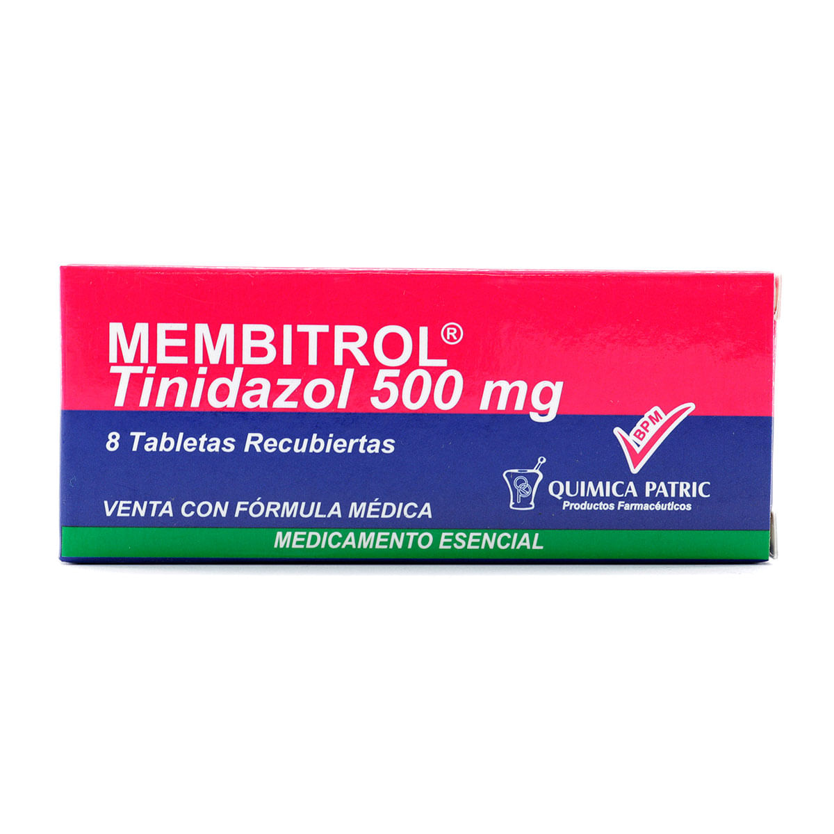 Membitrol 500 Mg Química Patric Caja X 8 Tabletas Recubiertas.