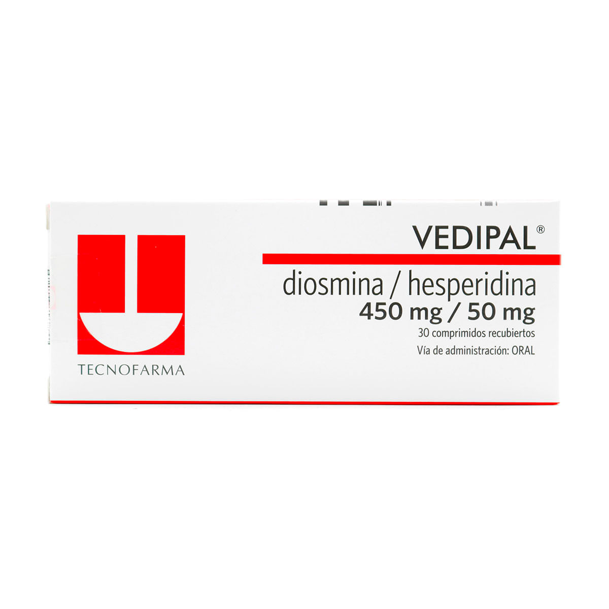Vedipal 450 Mg/50 Mg Tecnofarma Caja X 30 Comprimidos Recubiertos.