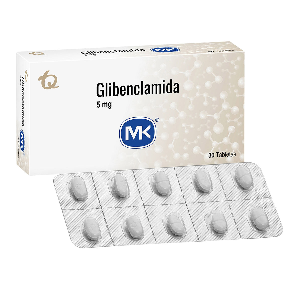 Glibenclamida 5 Mg Mk Caja X 30 Tabletas.