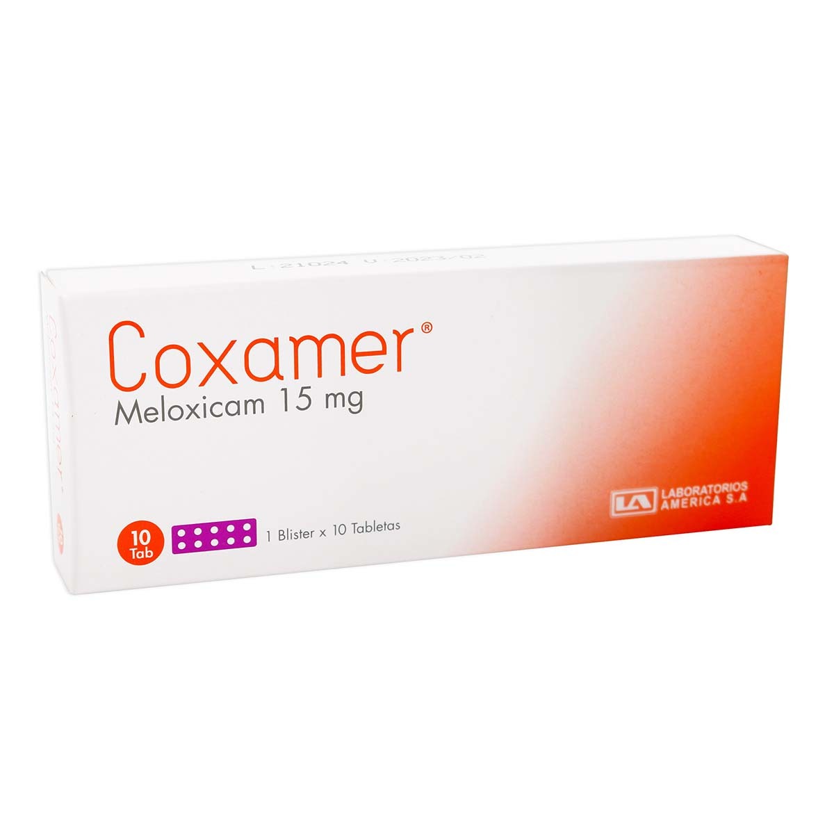 Coxamer Meloxicam 15 Mg Caja X 10 Tabletas.