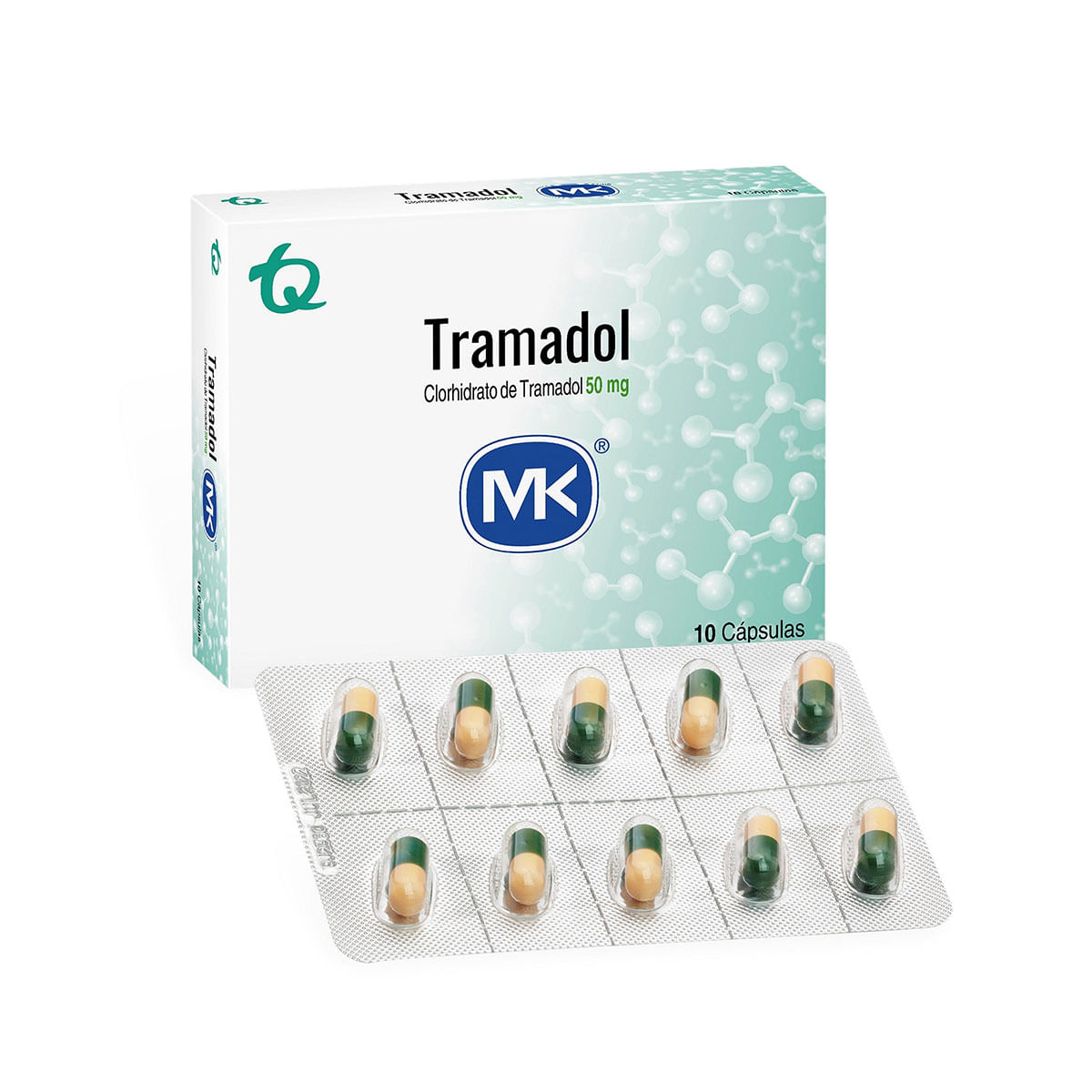 Tramadol 50 Mg Mk Caja X 10 Cápsulas.