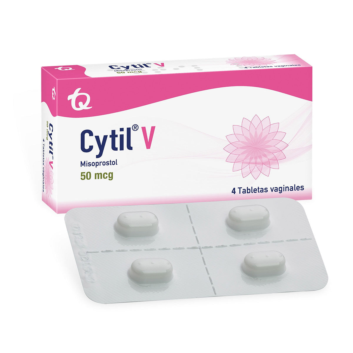 Cytil V 50 Mcg Tecnoquímicas Caja X 4 Tabletas Ranuradas Vaginales.