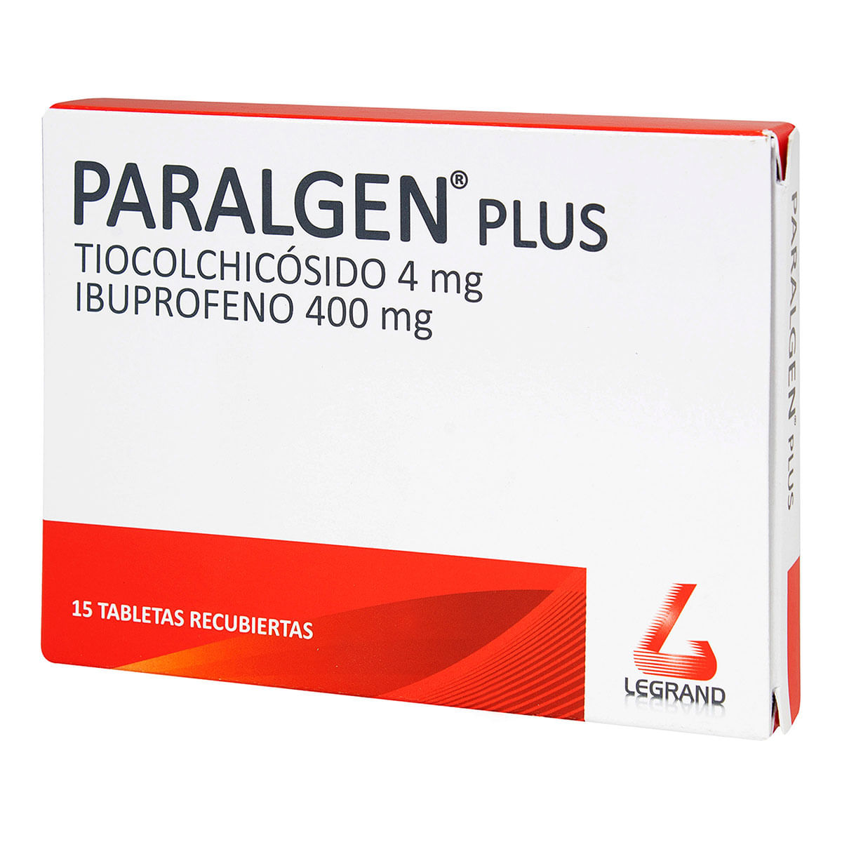 Paralgen Plus 4 Mg/400 Mg Legrand Caja X 15 Tabletas Recubiertas.