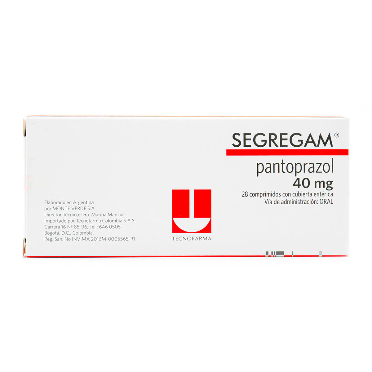 Segregam 40 Mg Tecnofarma Caja X 28 Comprimidos.