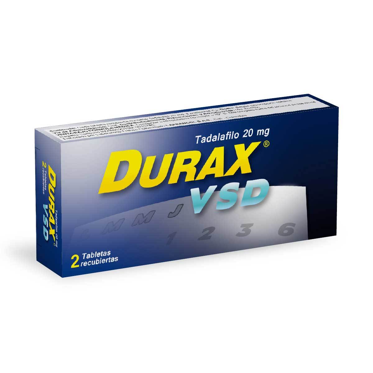 Durax Vsd 20 Mg Lafrancol Caja X 2 Tabletas Recubiertas.