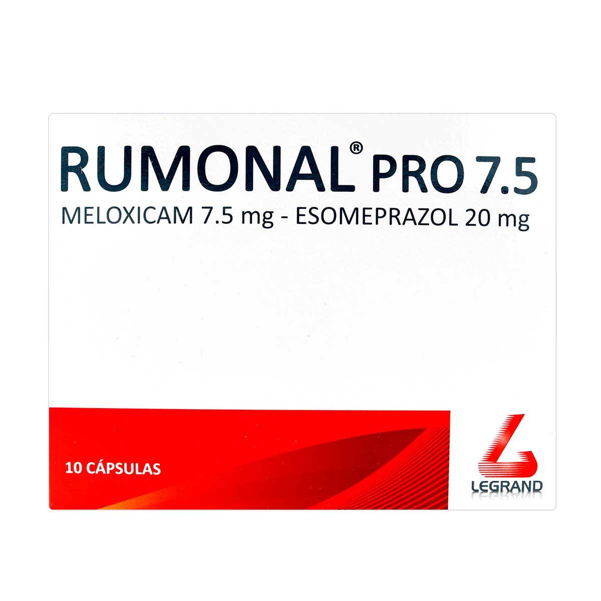 Rumonal Pro 7.5 Mg/20 Mg Legrand Caja X 10 Cápsulas.