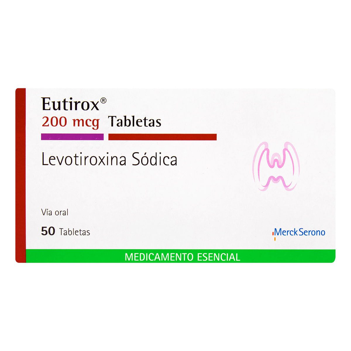 Eutirox 200 Mcg Merck Caja X 50 Tabletas.