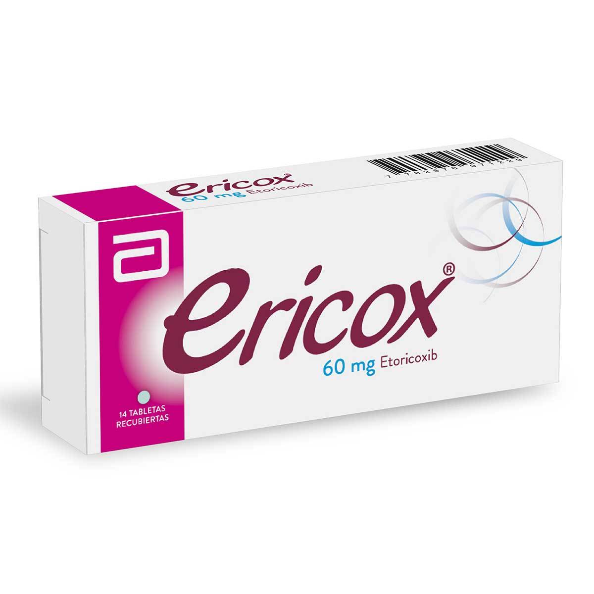 Ericox 60 Mg Abbott Caja X 14 Tabletas Recubiertas.