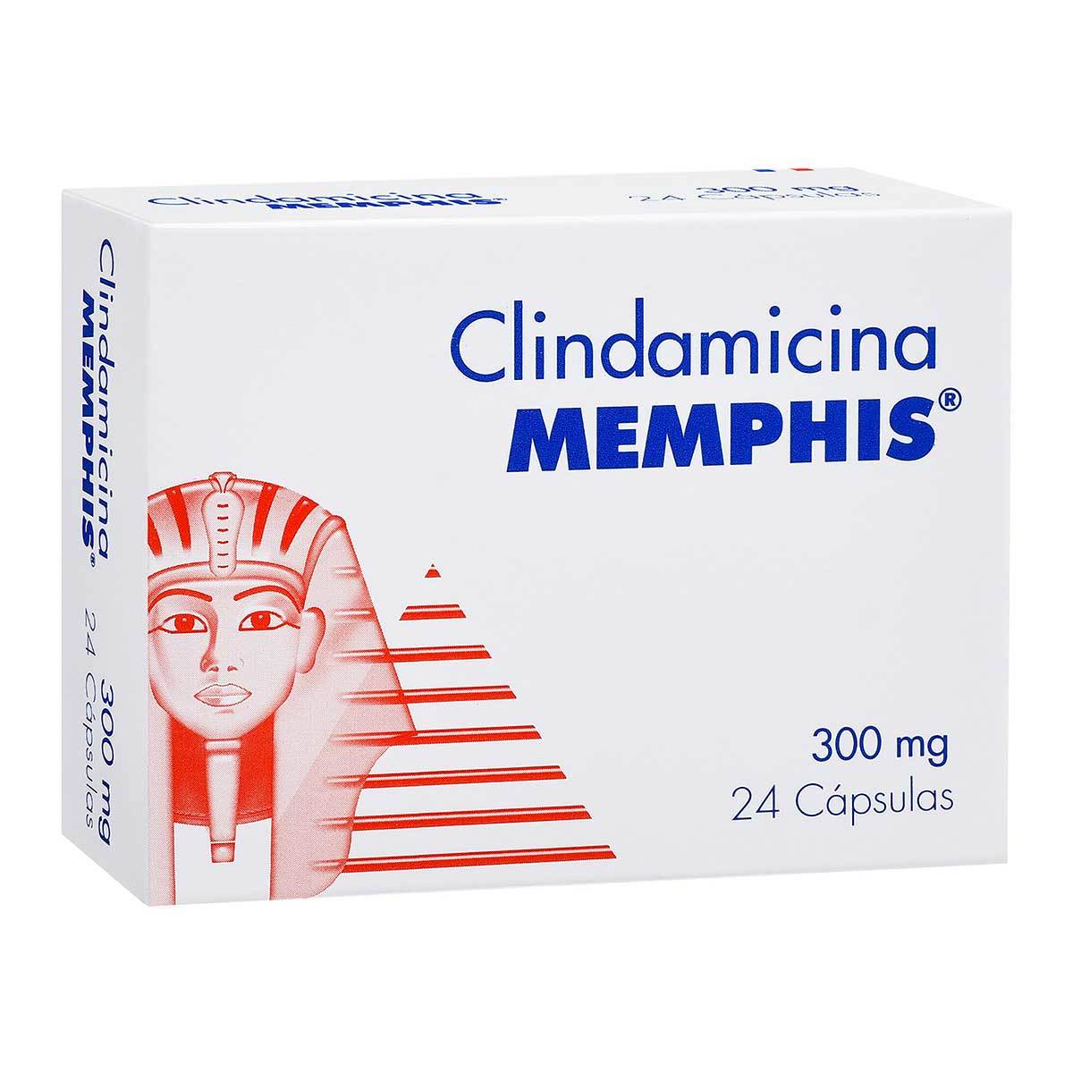 Clindamicina 300 Mg Memphis Caja X 24 Cápsulas.