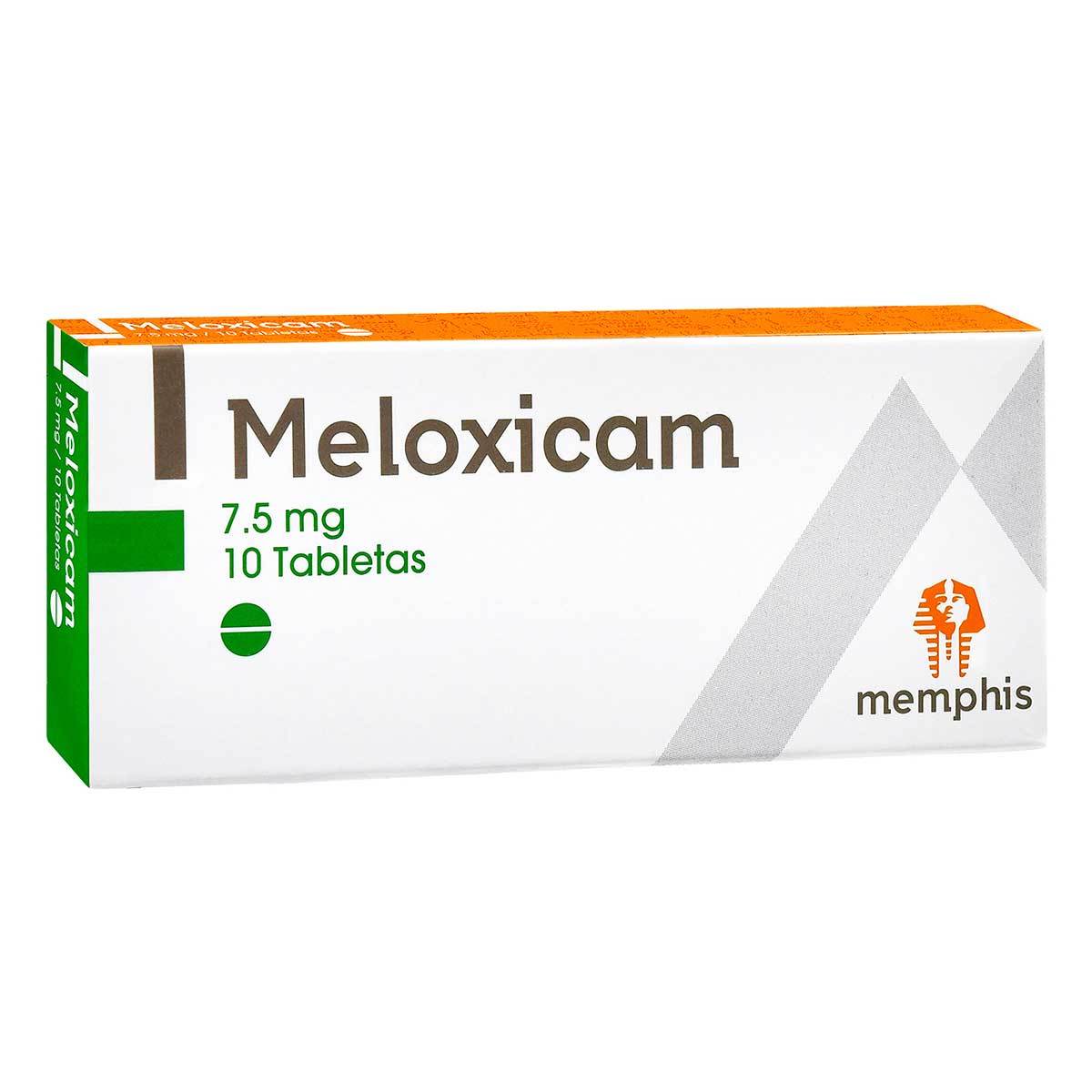 Meloxicam 7.5 Mg Memphis Caja X 10 Tabletas.
