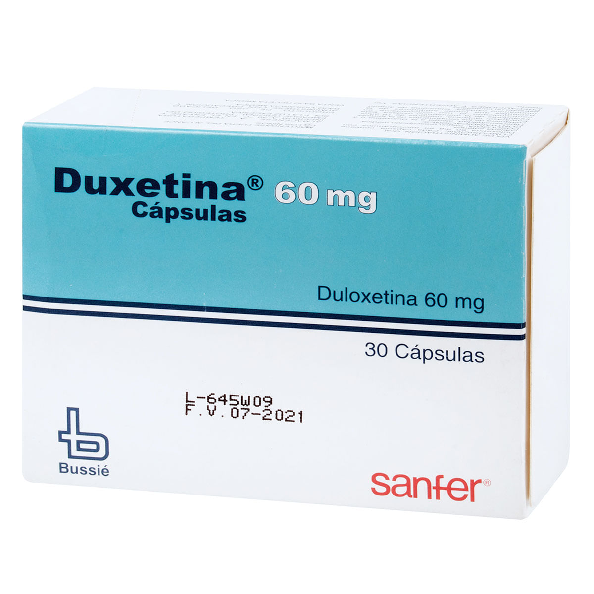 Duxetina 60 Mg Bussié Caja X 30 Cápsulas.