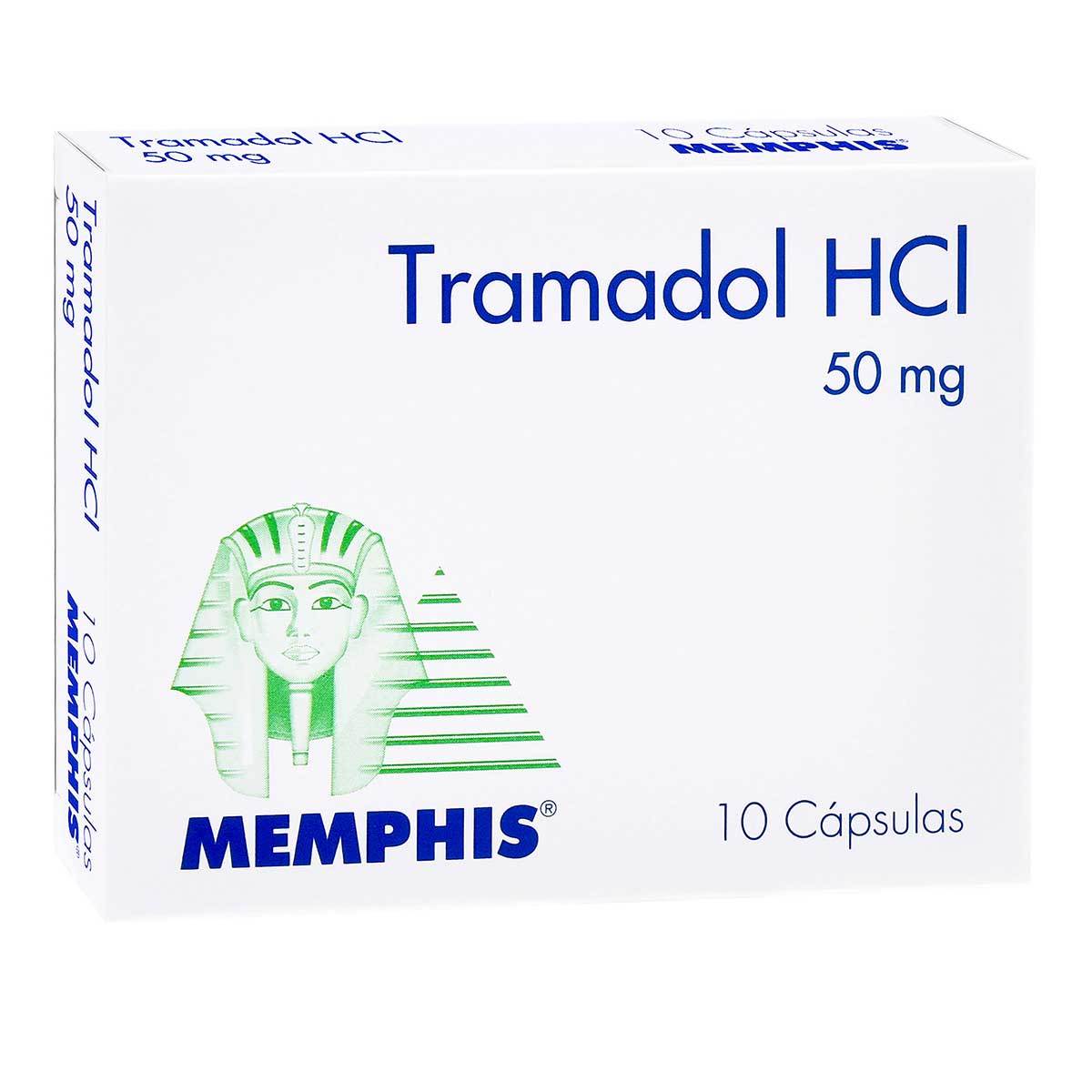 Tramadol Hci 50 Mg Memphis Caja X 10 Cápsulas.