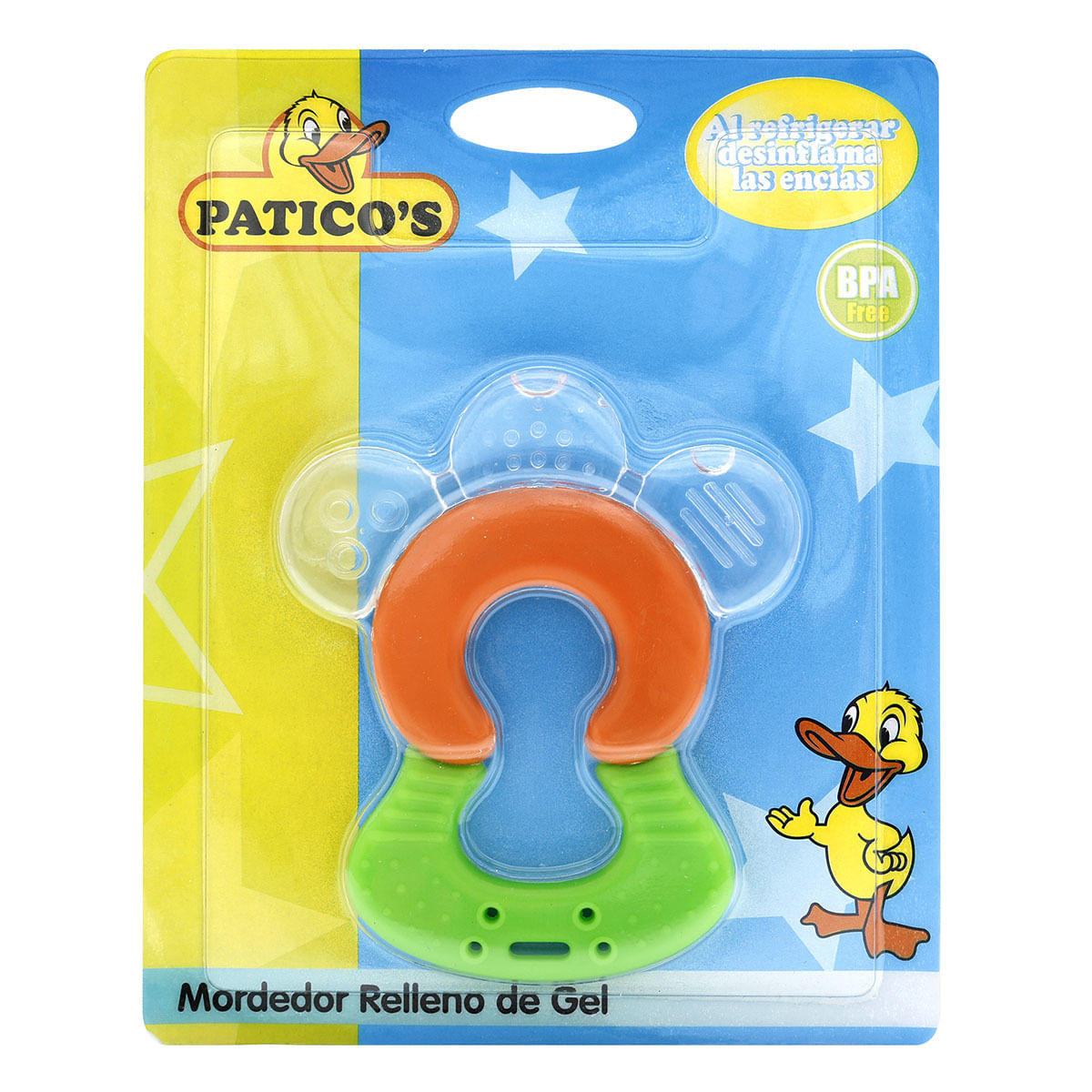 Mordedor Paticos Relleno de Gel Blister x 1 Ud