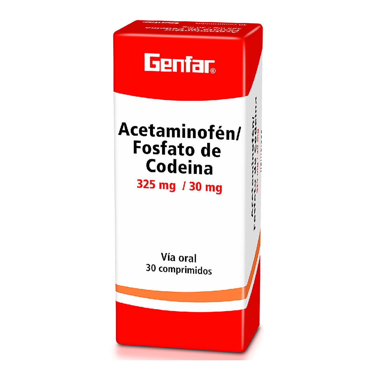 Acetaminofén/ Fosfato De Codeina 325 Mg/30 Mg Genfar Caja X 30 Comprimidos.