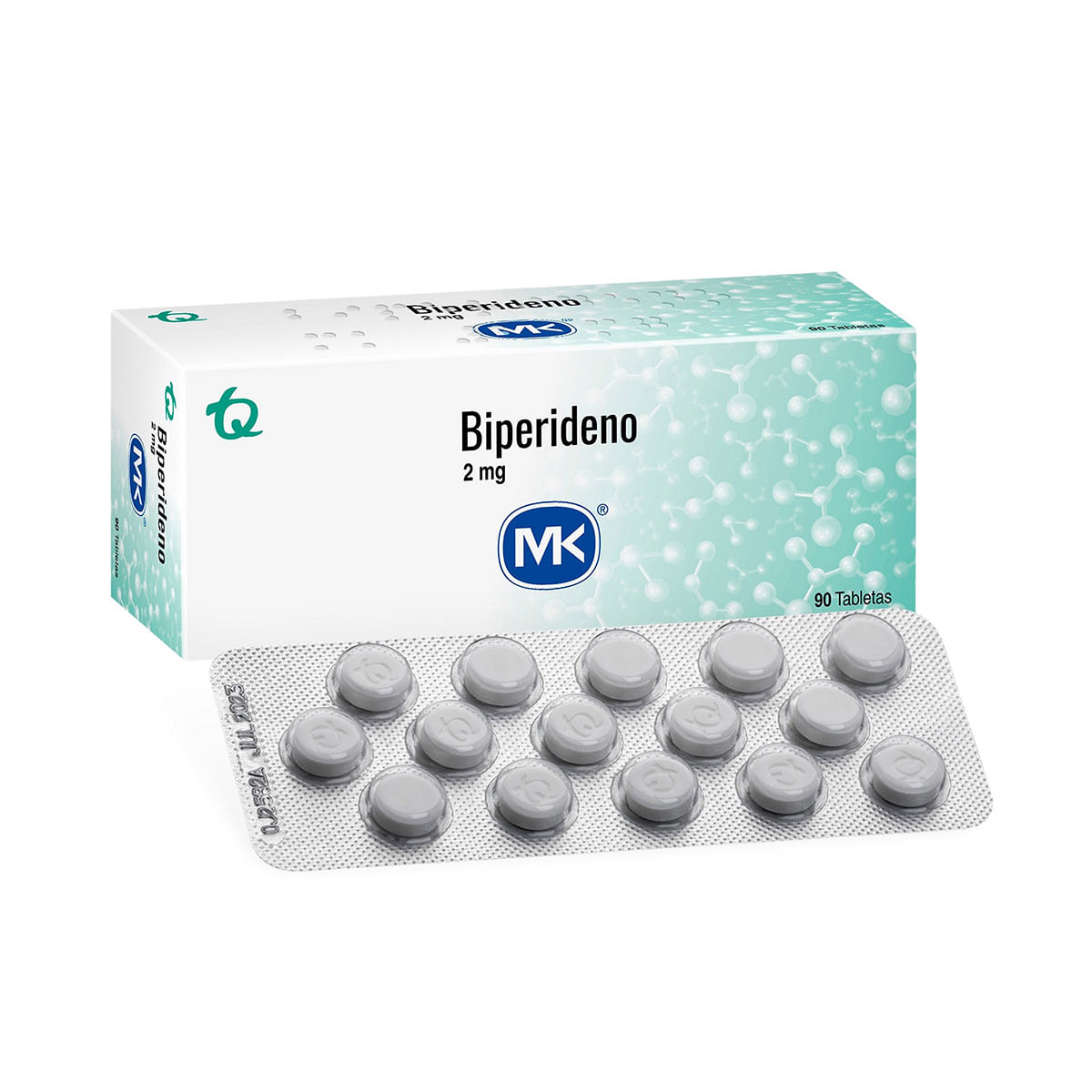 Biperideno 2 Mg Mk Caja X 90 Tabletas.