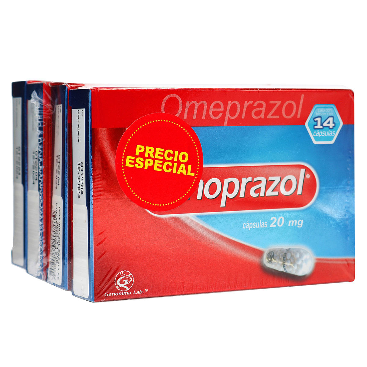 Genoprazol 20 Mg Caja X 14 Cápsulas X 4 Uds Precio Especial.