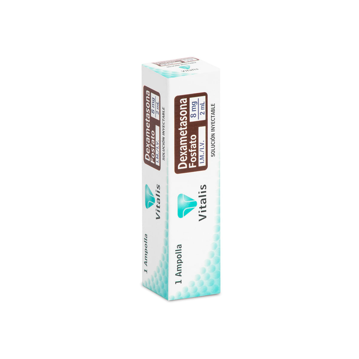 Solución Inyectable Dexametasona Fosfato 8 Mg/2 Ml Vitalis Caja X 1 Ampolla.