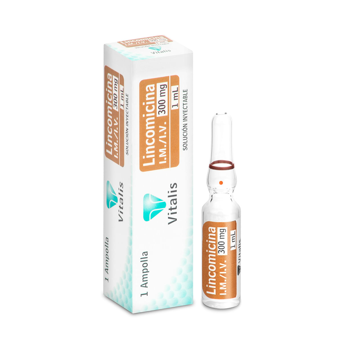 Solución Inyectable Lincomicina 300 Mg/1 Ml Vitalis Caja X 1 Ampolla.