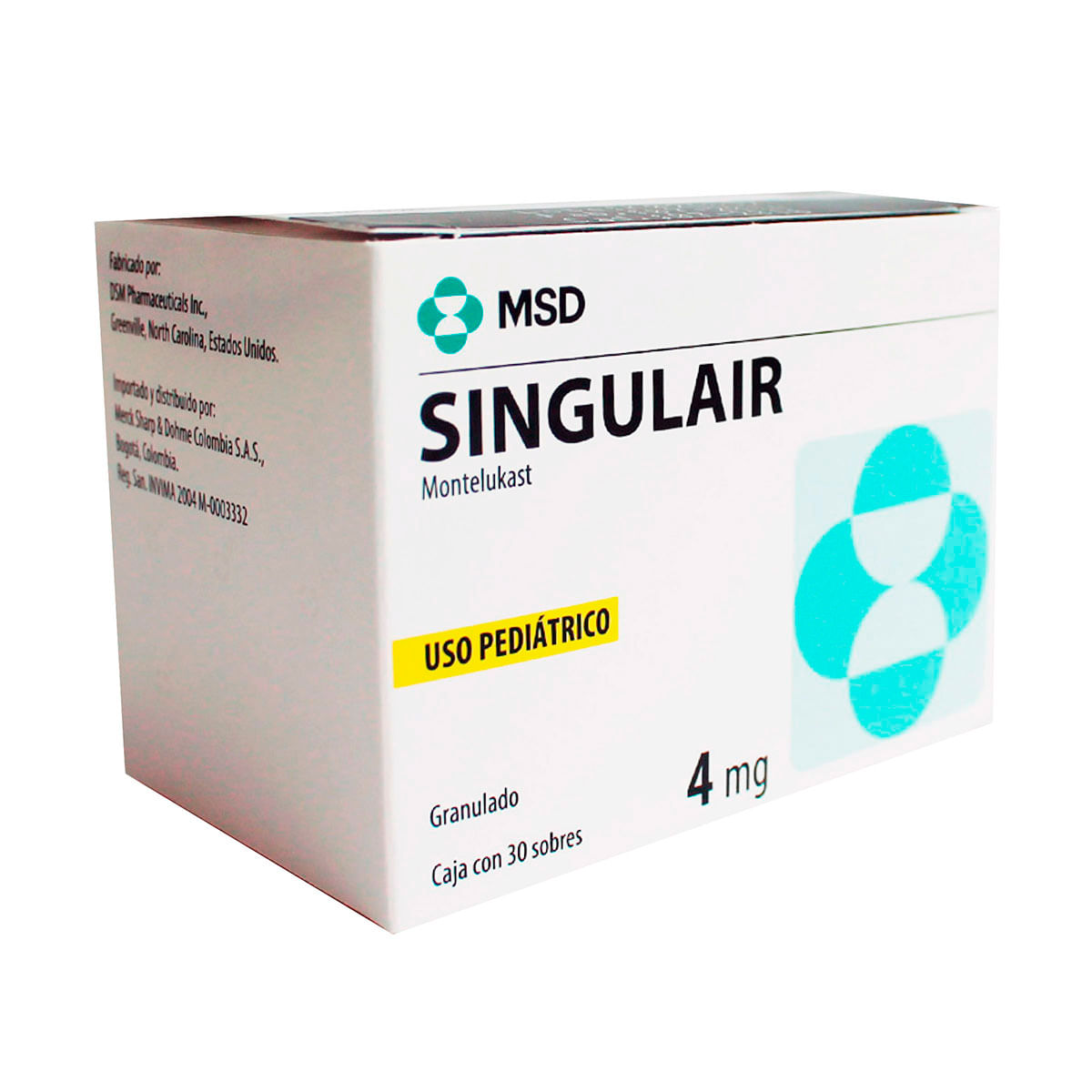 Singulair 4 Mg Msd Granulado Caja X 30 Sobres.