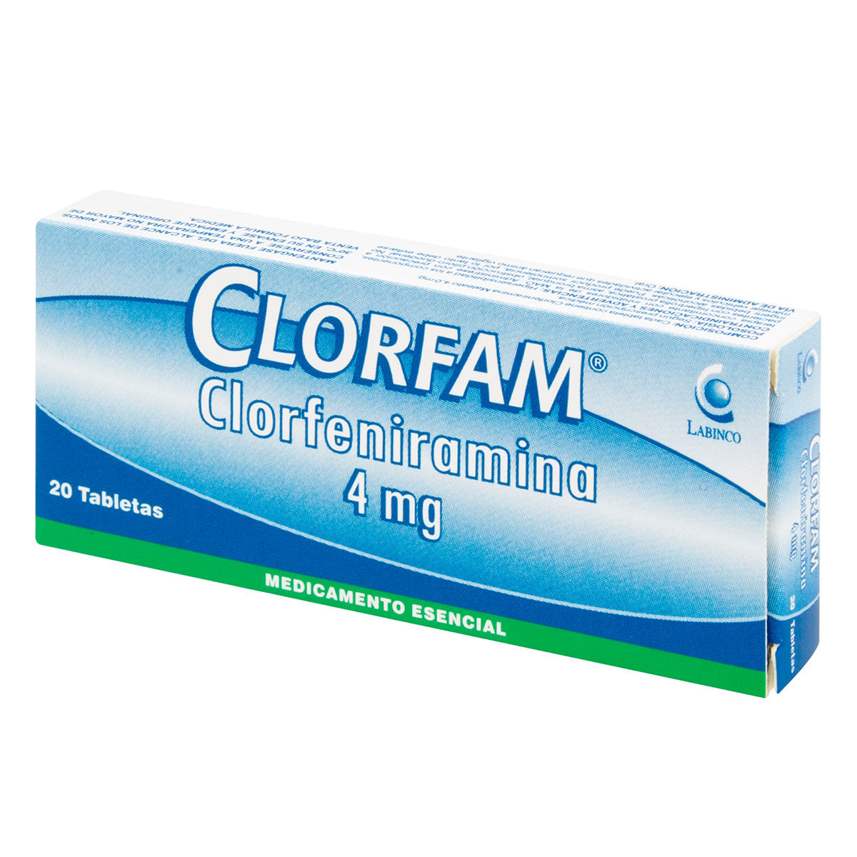 Clorfam 4 Mg Labinco Caja X 20 Tabletas.