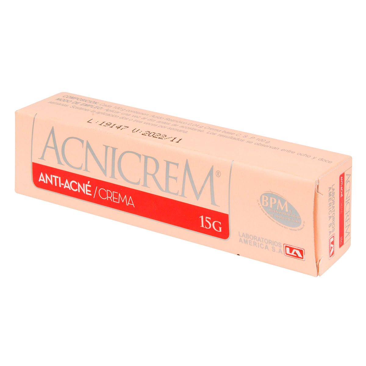 Crema Acnicrem Anti Acné Tubo X 15 G.