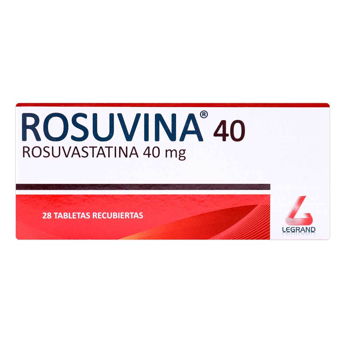 Rosuvina 40 Mg Legrand Caja X 28 Tabletas Recubiertas.