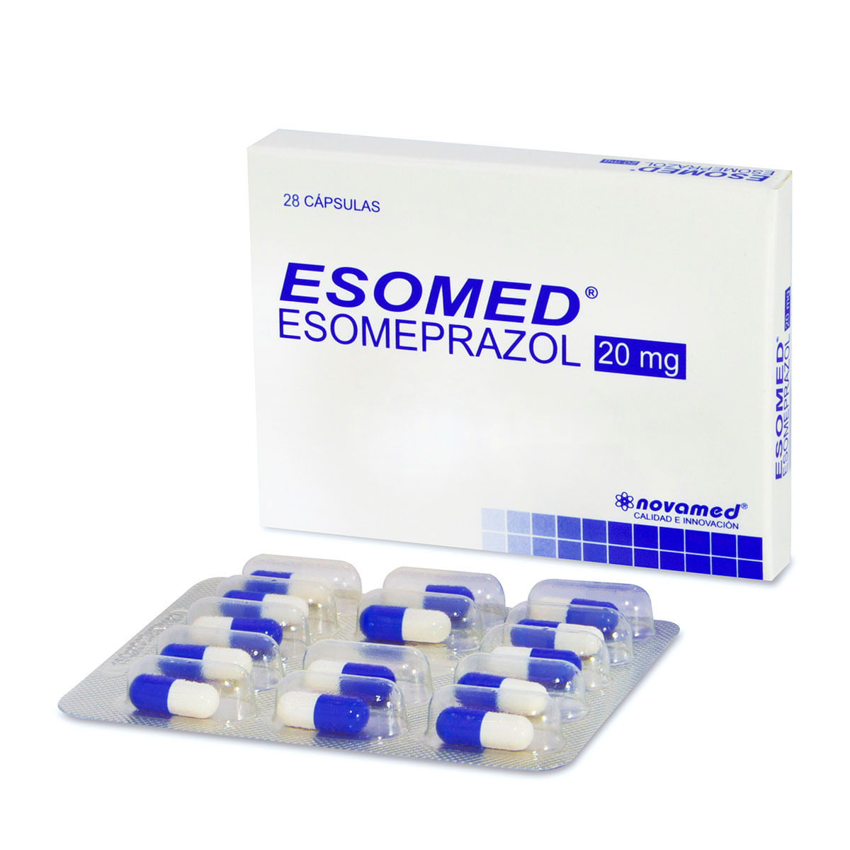 Esomed 20 Mg Novamed Caja X 28 Cápsulas.