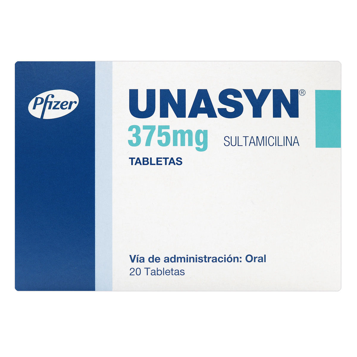 Unasyn 375 Mg Pfizer Caja X 20 Tabletas.