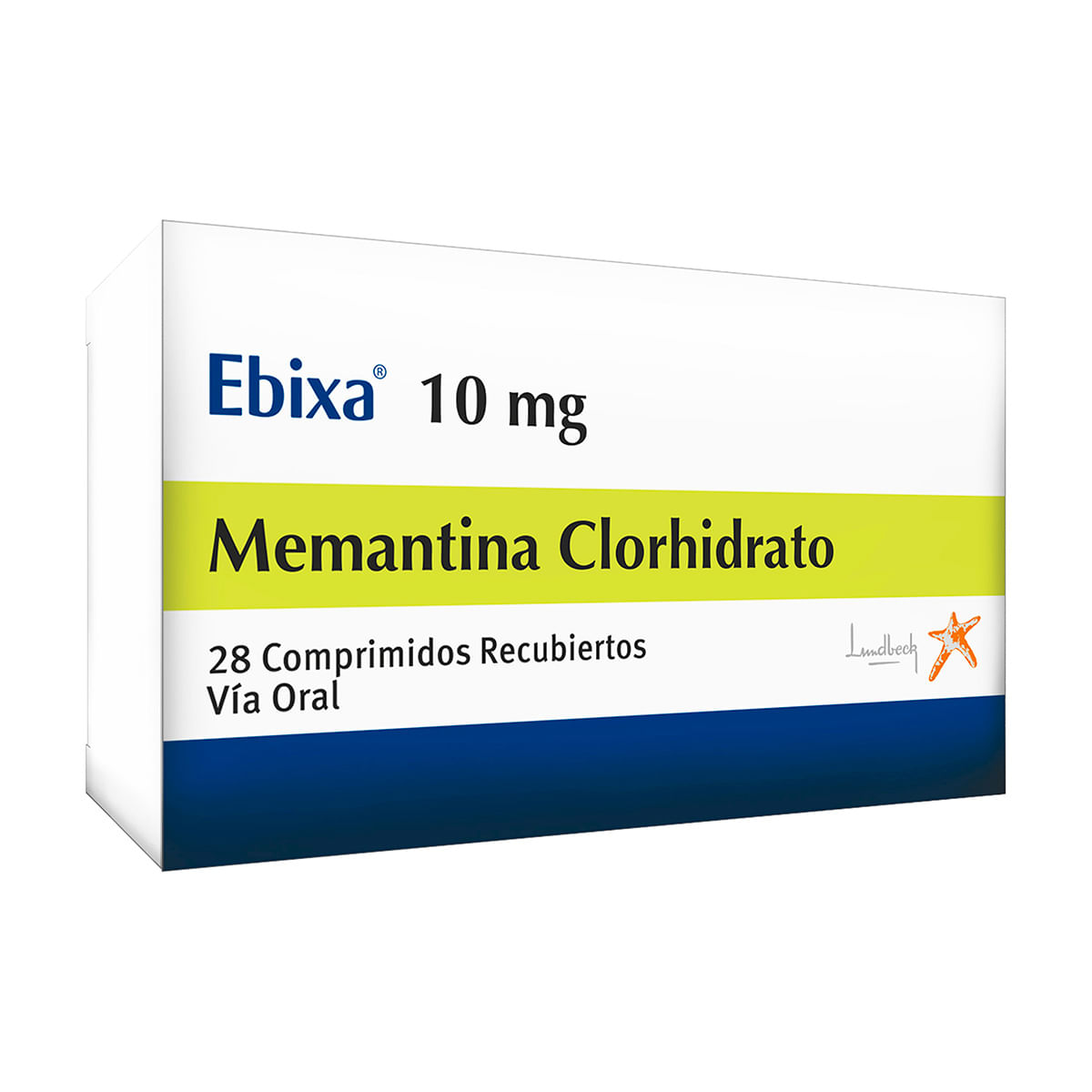 Ebixa 10 Mg Lundbeck Caja X 28 Comprimidos Recubiertos.