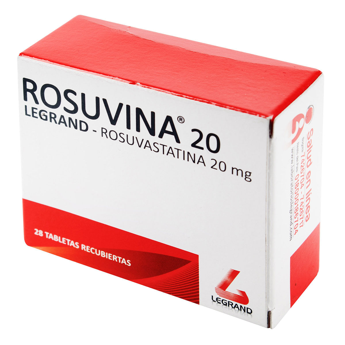 Rosuvina 20 Mg Legrand Caja X 28 Tabletas Recubiertas.
