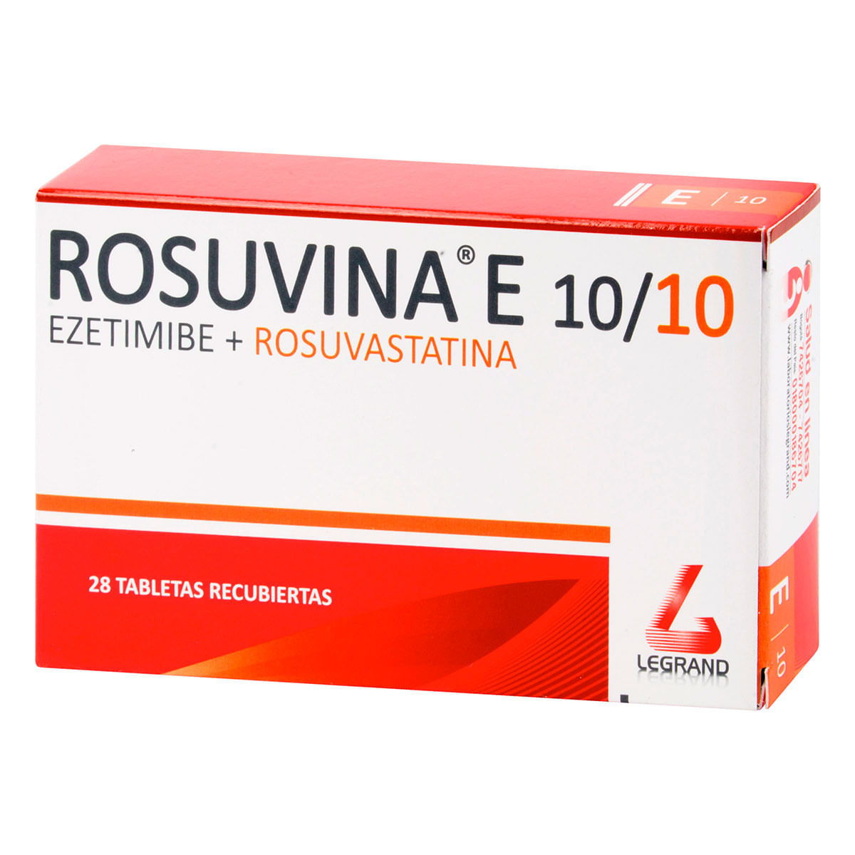 Rosuvina E 10/10 Mg Legrand Caja X 28 Tabletas Recubiertas.