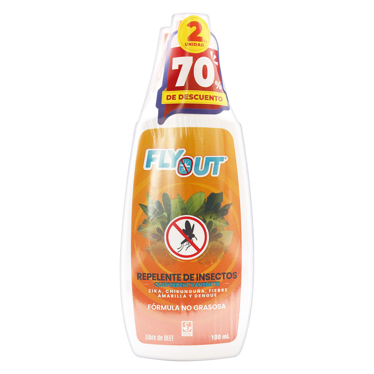 Repelente Fly Out Siegfried Familiar Spray x 100 mL x 2 Uds 70% de Descuento