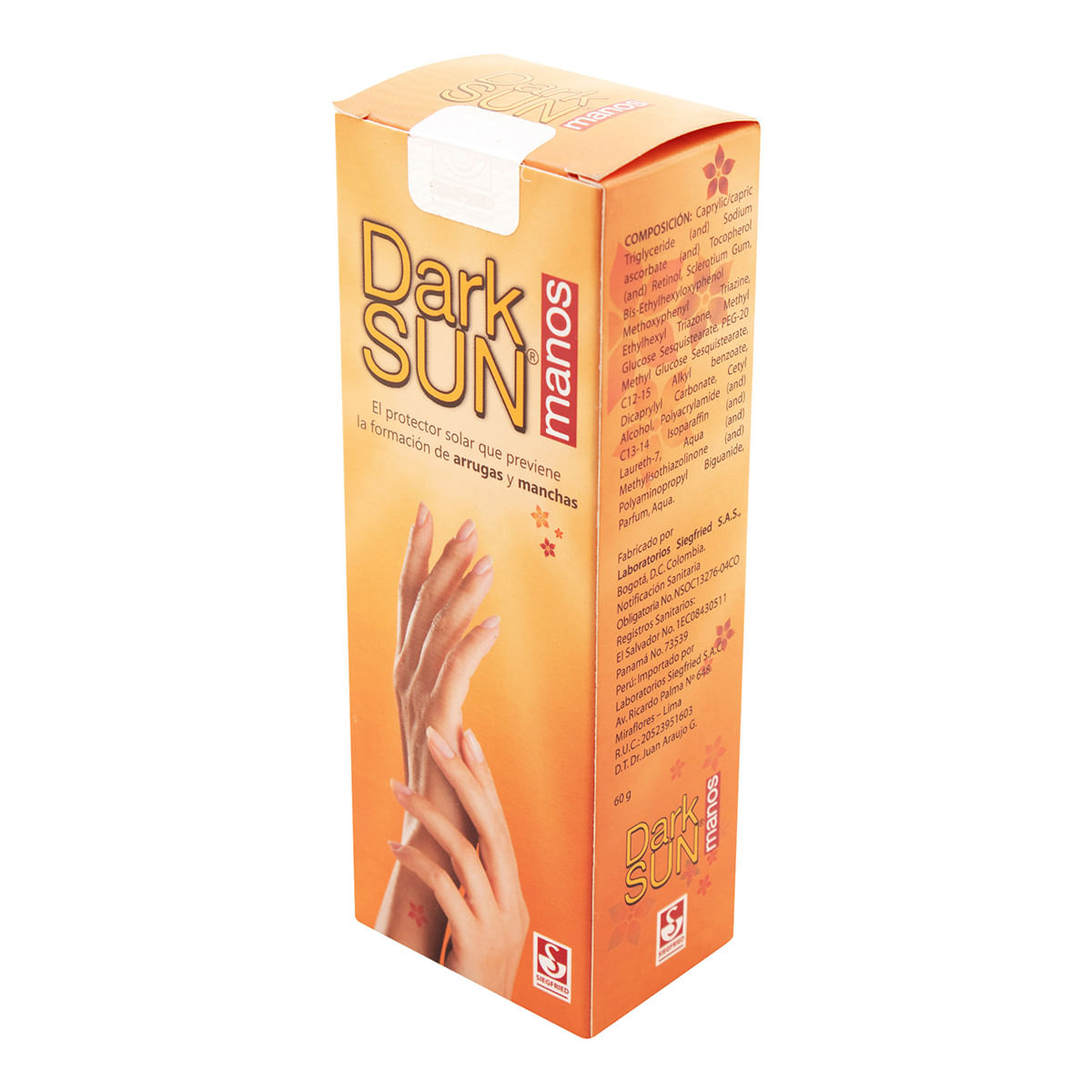 Protector Solar Dark Sun Siegfried para Manos Tubo x 60 g