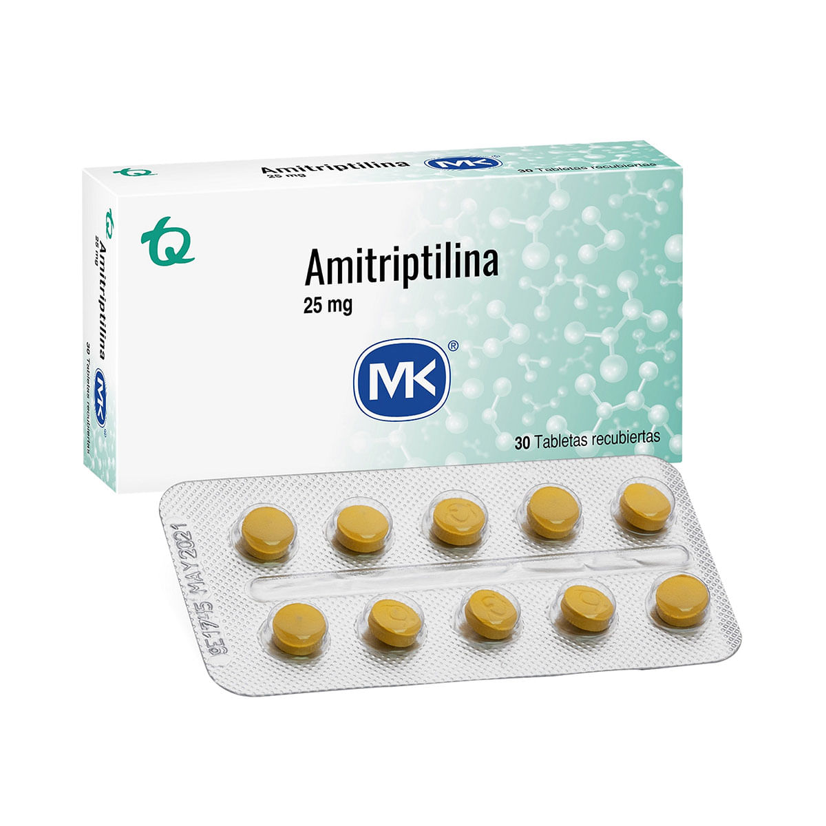 Amitriptilina 25 Mg Mk Caja X 30 Tabletas Recubiertas.