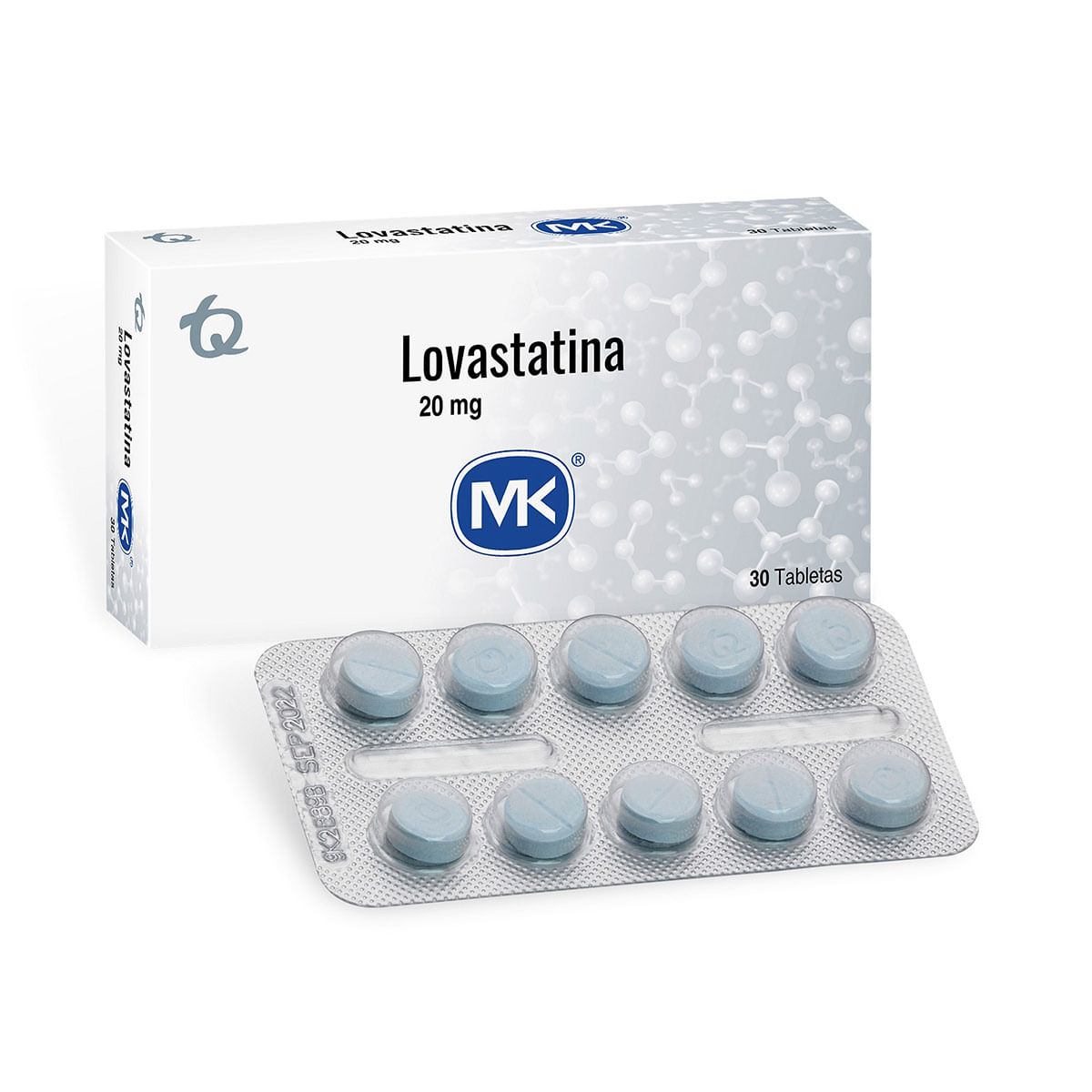 Lovastatina 20 Mg Mk Caja X 30 Tabletas.