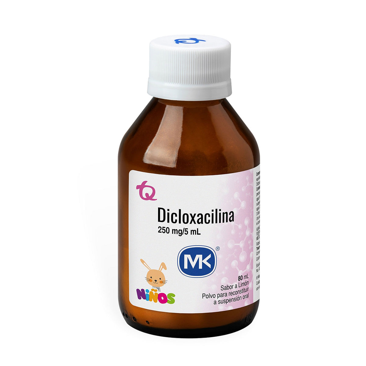 Suspensión Oral Dicloxacilina 250 Mg/5 Ml Mk Polvo Frasco X 80 Ml.