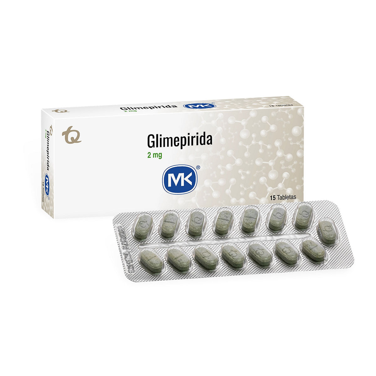 Glimepirida 2 Mg Mk Caja X 15 Comprimidos.