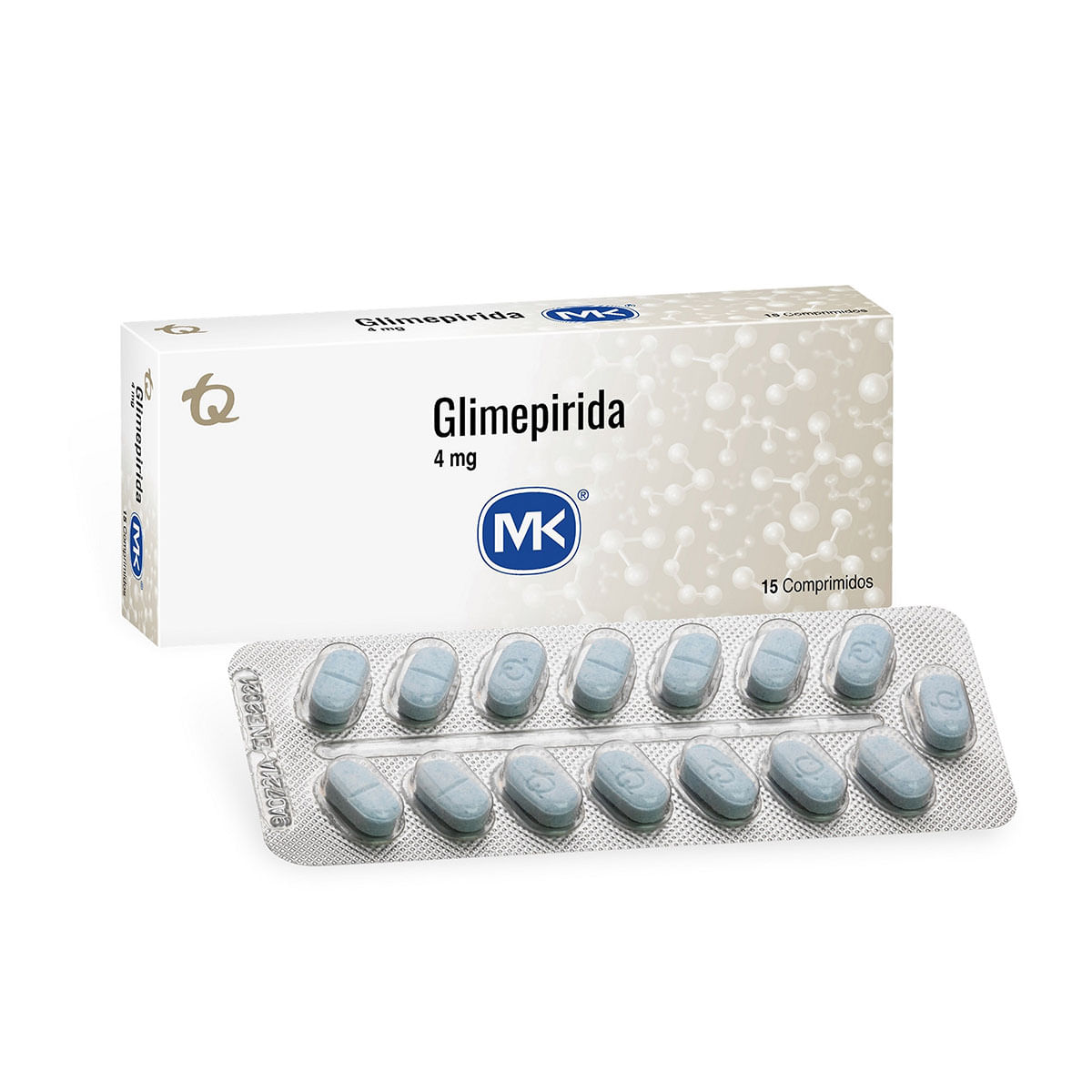 Glimepirida 4 Mg Mk Caja X 15 Comprimidos.